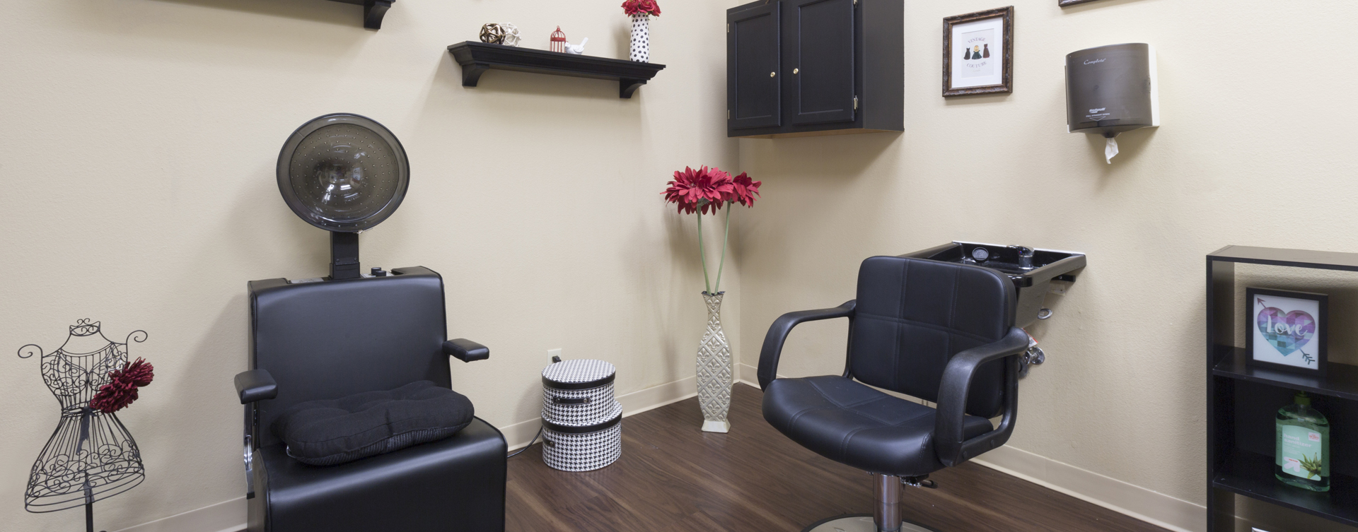 Receive personalized, at-home treatment from our stylist in the salon at Bickford of Omaha - Hickory