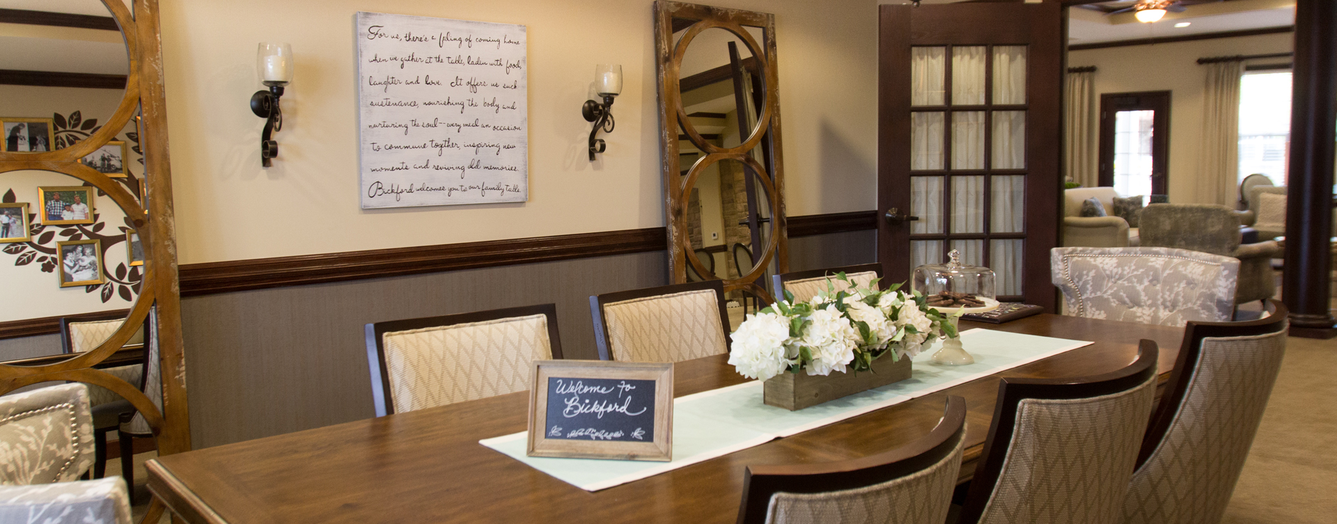 Celebrate special occasions in the private dining room at Bickford of Aurora
