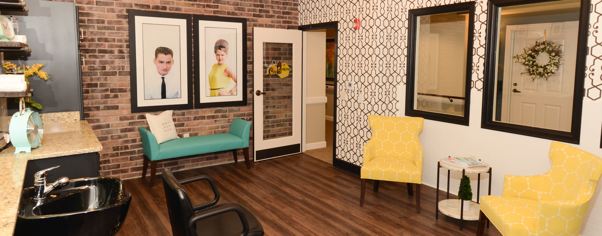 Love your own stylist? She’s welcome to take care of you in the salon at Bickford of Aurora