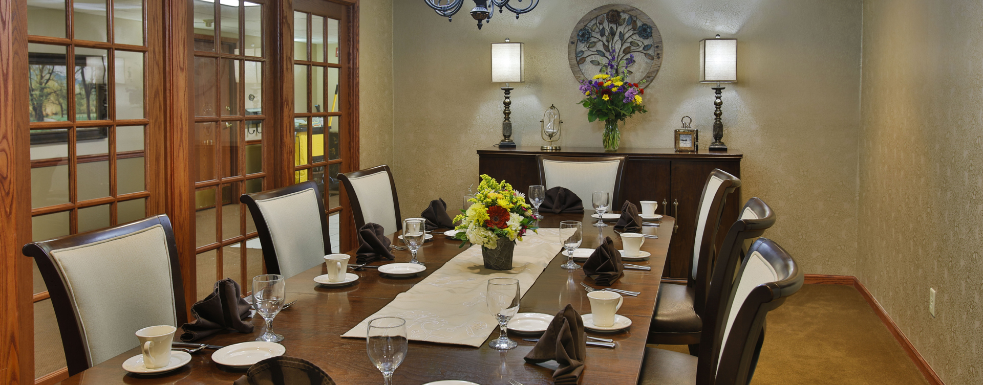 Celebrate special occasions in the private dining room at Bickford of Bloomington