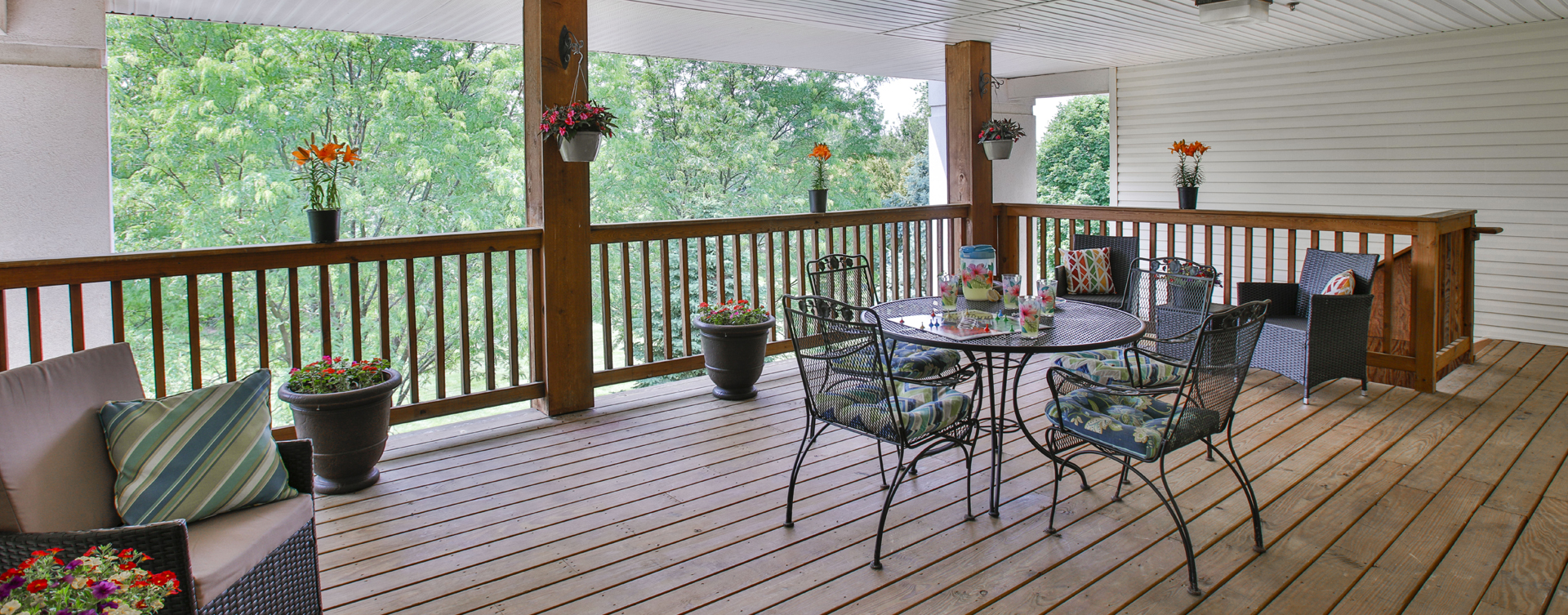 Enjoy the outdoors in a whole new light by stepping onto our back deck at Bickford of Bloomington