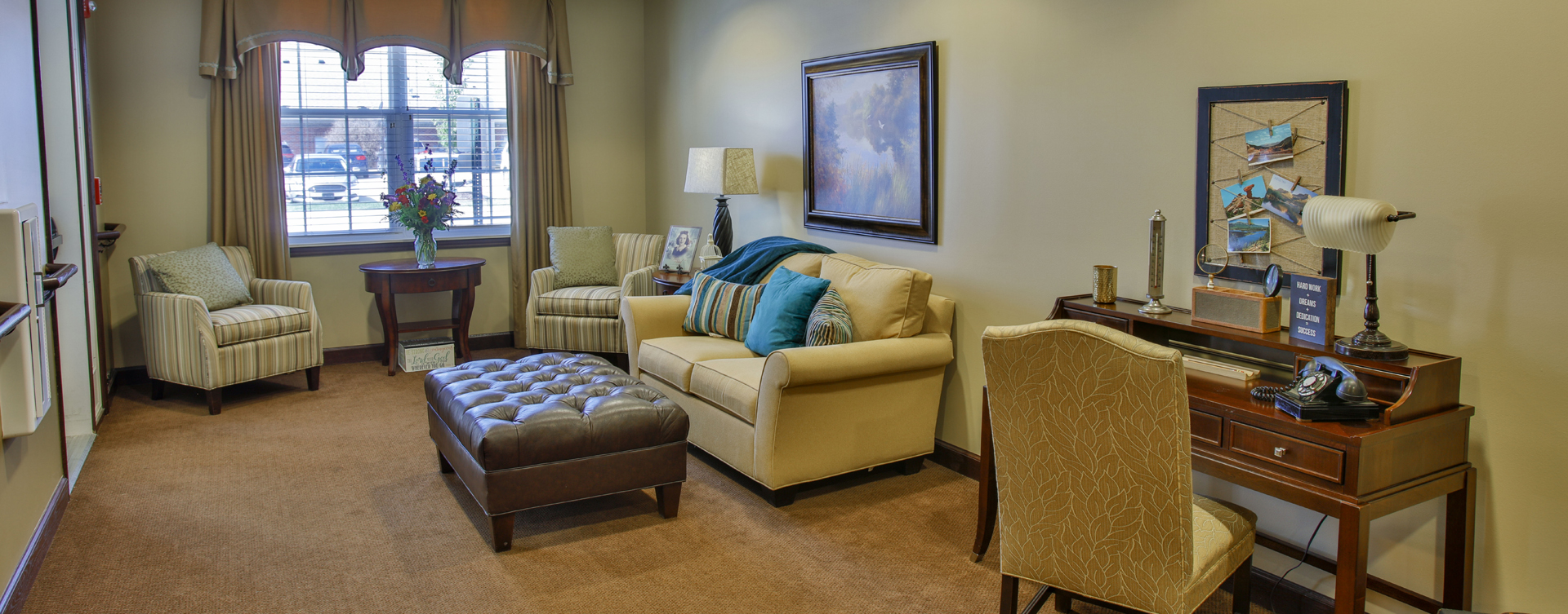 Enjoy a good snooze in the sitting area at Bickford of Bloomington