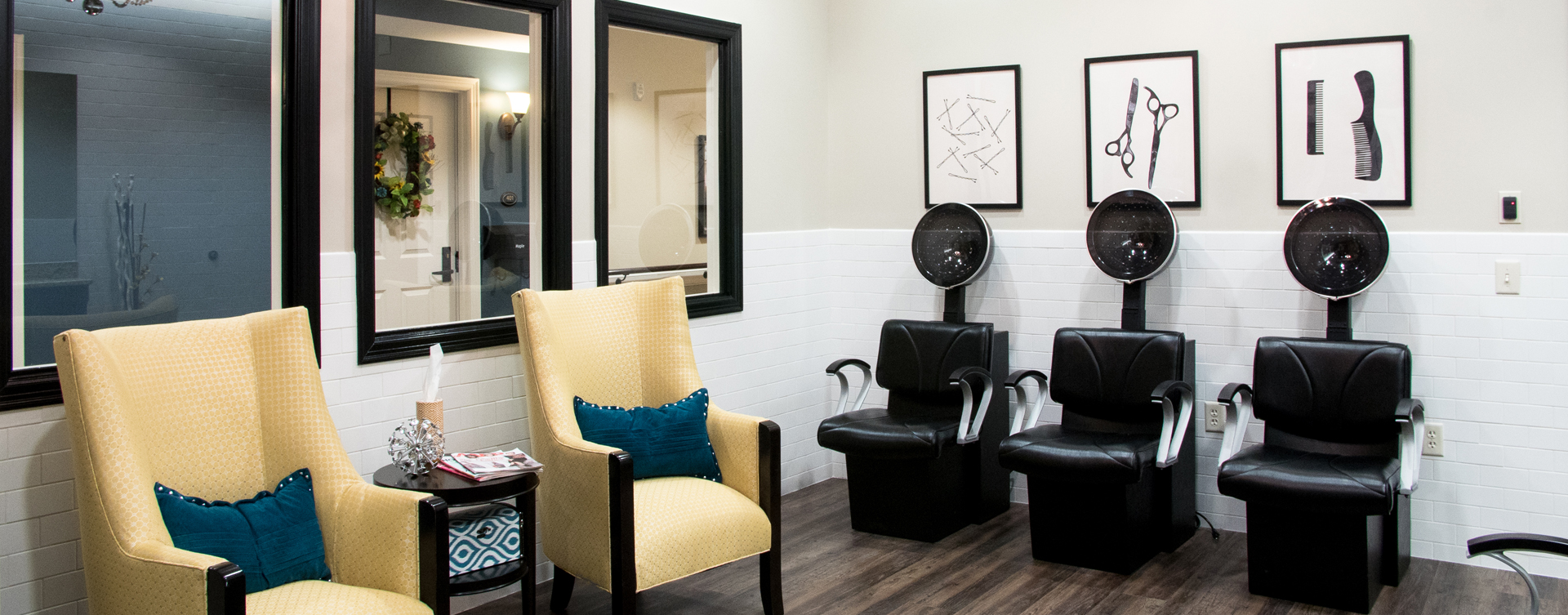 Receive personalized, at-home treatment from our stylist in the salon at Bickford of Chesterfield
