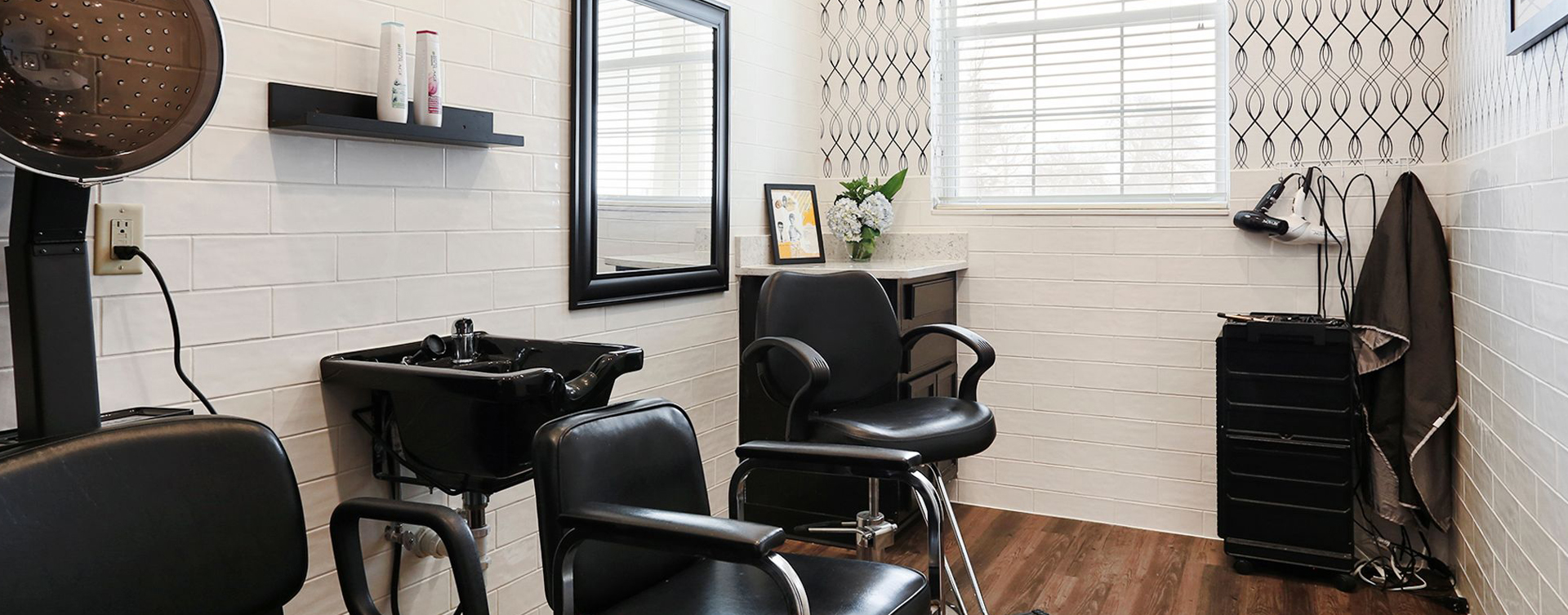 Love your own stylist? She’s welcome to take care of you in the salon at Bickford of Champaign