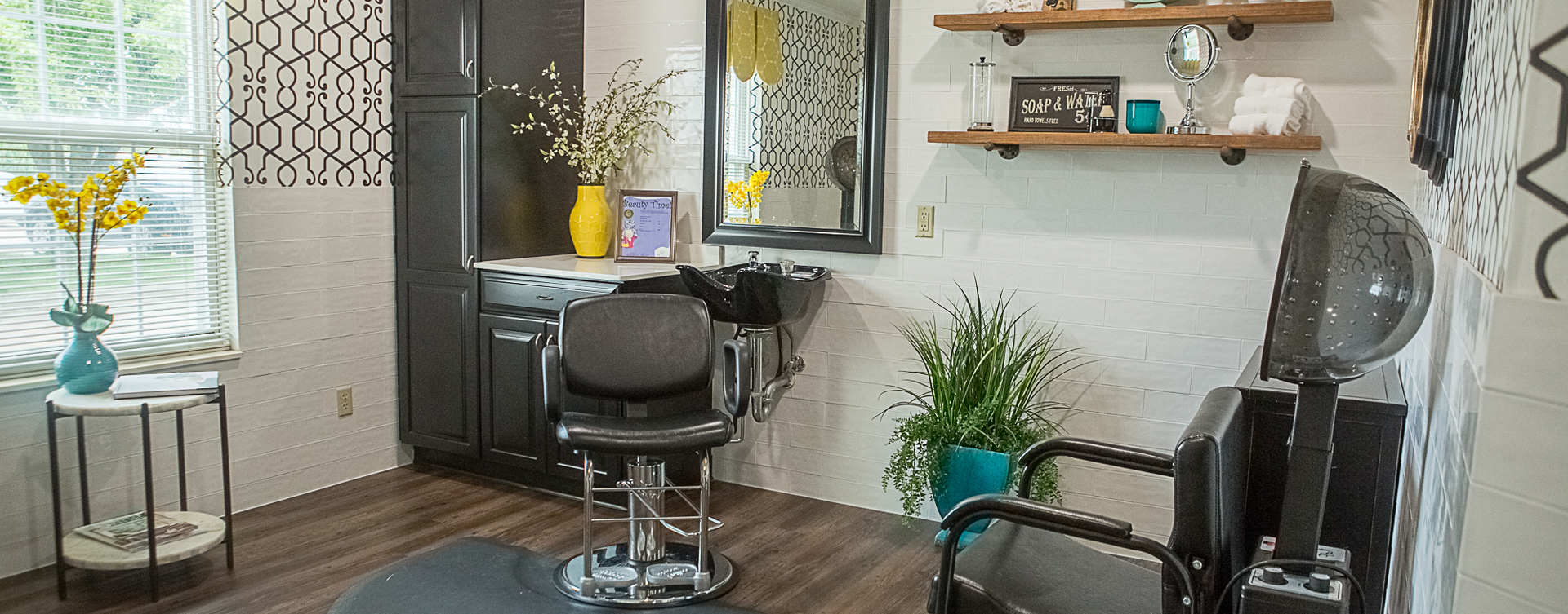 Love your own stylist? She’s welcome to take care of you in the salon at Bickford of Clinton