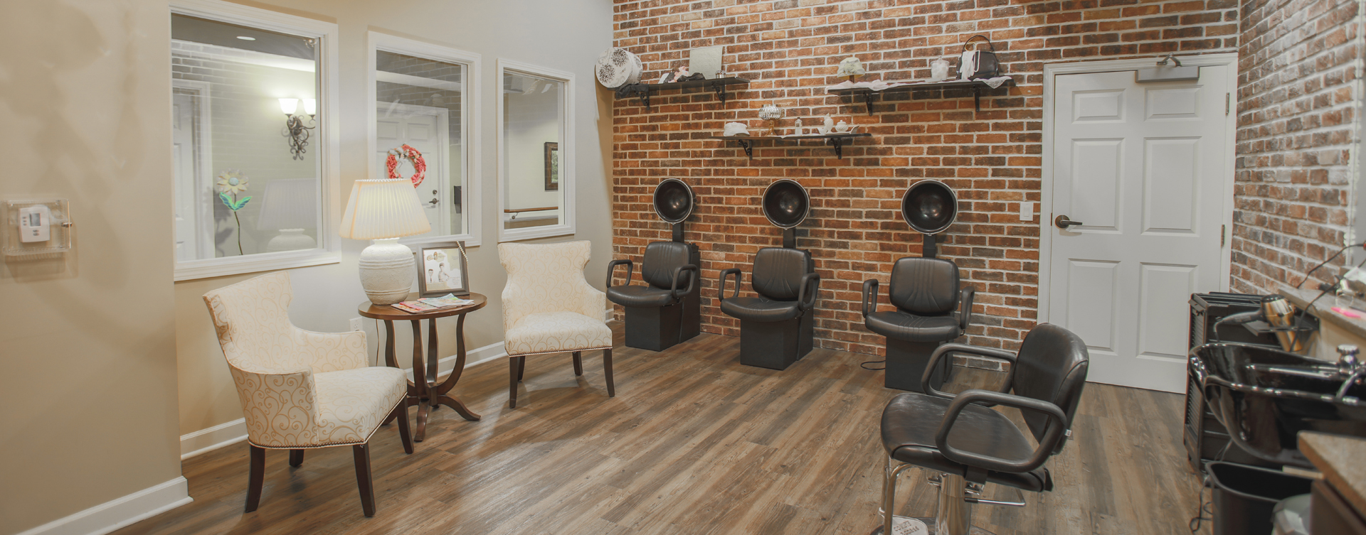 Receive personalized, at-home treatment from our stylist in the salon at Bickford of Carmel