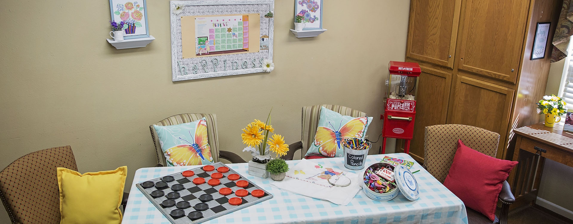 Unleash your creative side in the activity room at Bickford of Grand Island