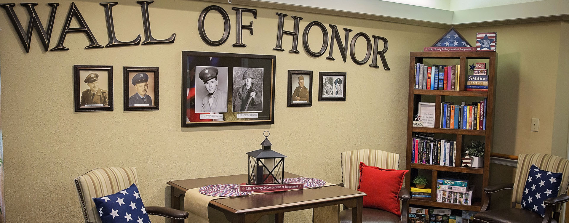 We salute all veteran residents on our Wall of Honor at Bickford of Grand Island