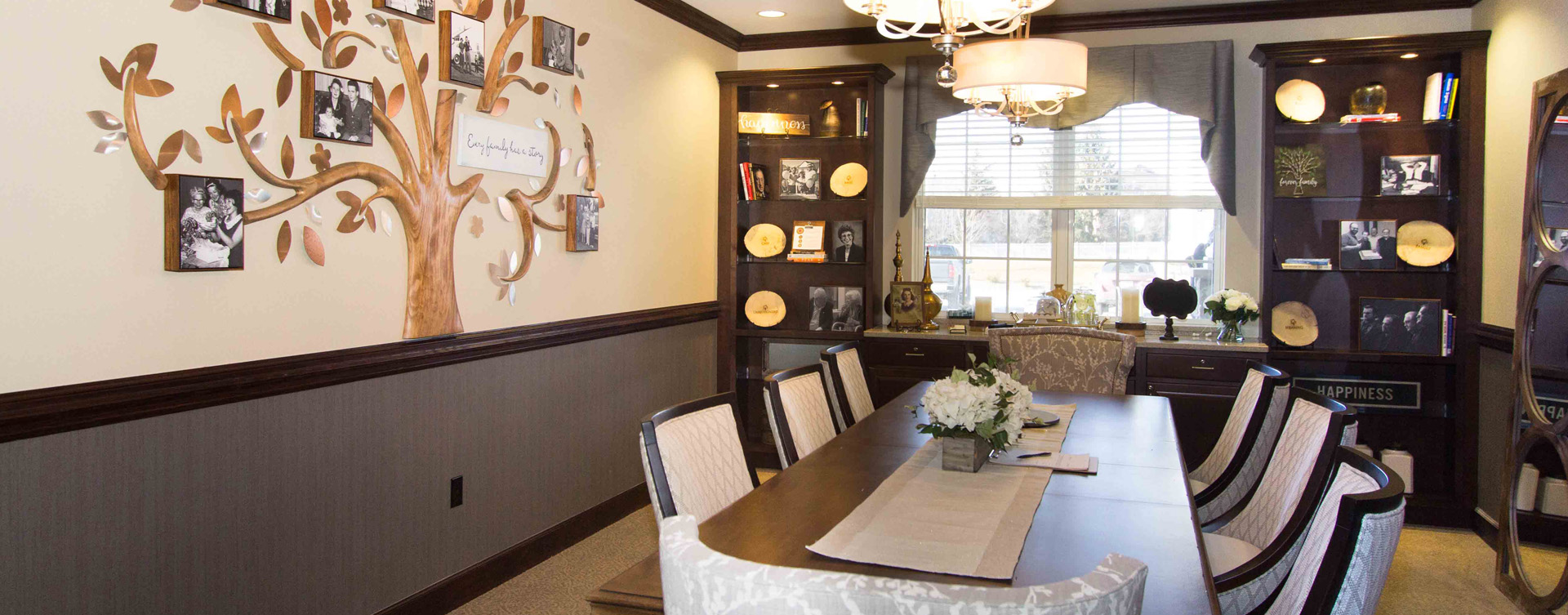 Food is best when shared with family and friends in the private dining room at Bickford of Gurnee