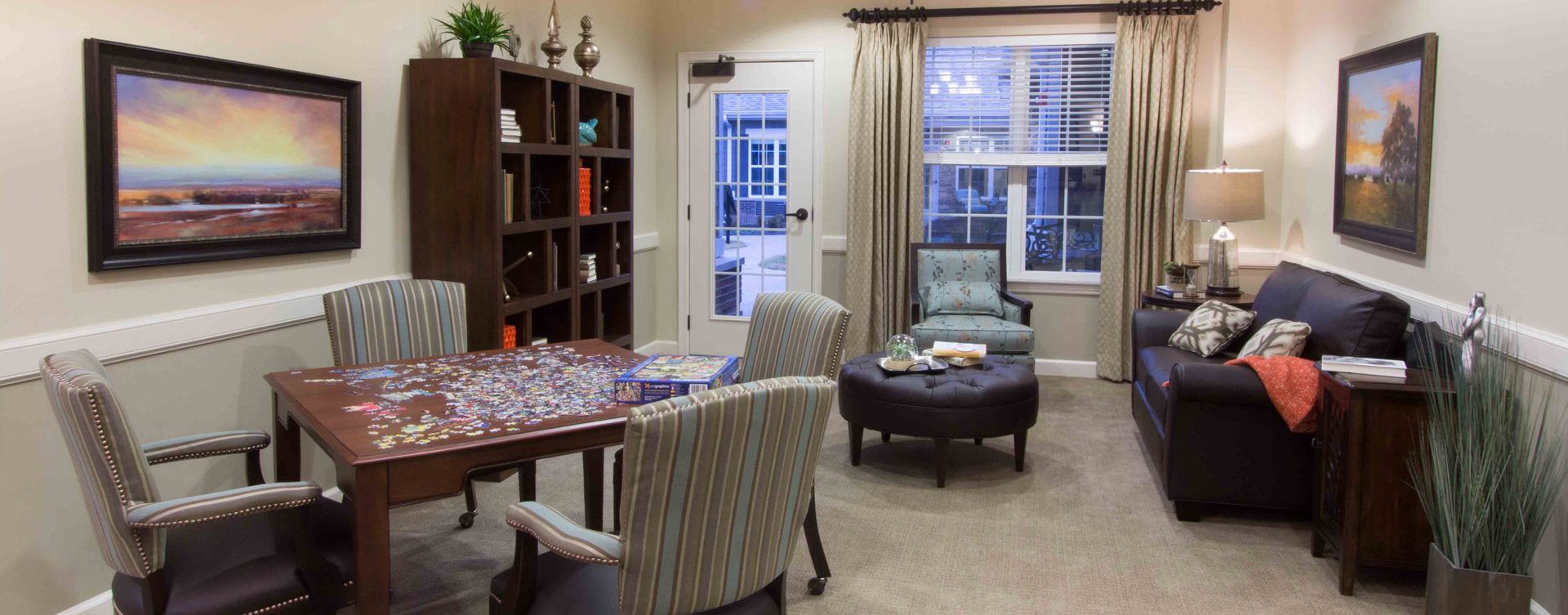 Enjoy a good book in the sitting area at Bickford of Gurnee