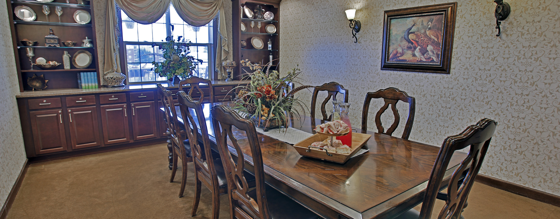 Food is best when shared with family and friends in the private dining room at Bickford of Greenwood