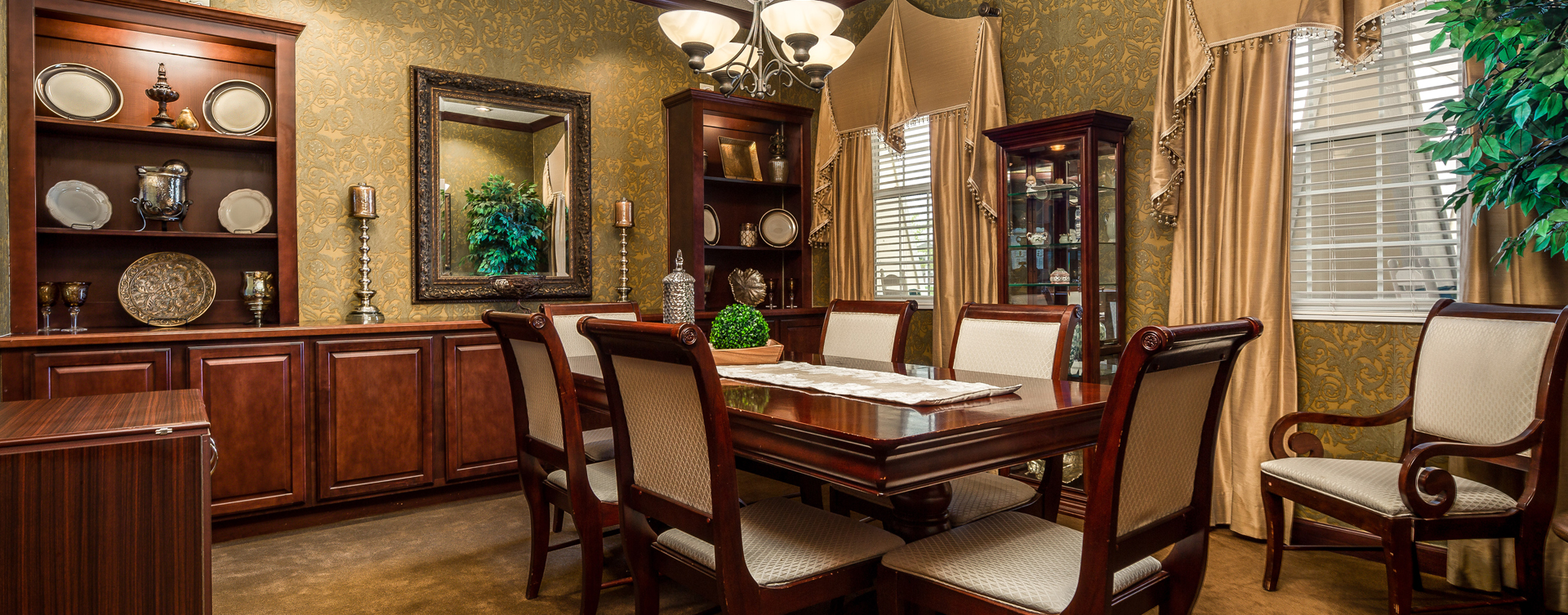 Food is best when shared with family and friends in the private dining room at Bickford of Okemos