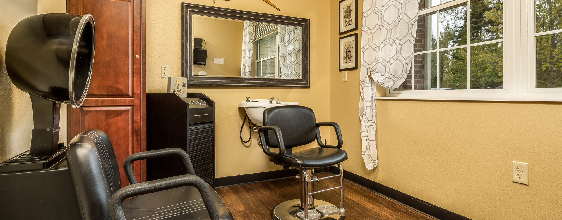 Love your own stylist? She’s welcome to take care of you in the salon at Bickford of Okemos