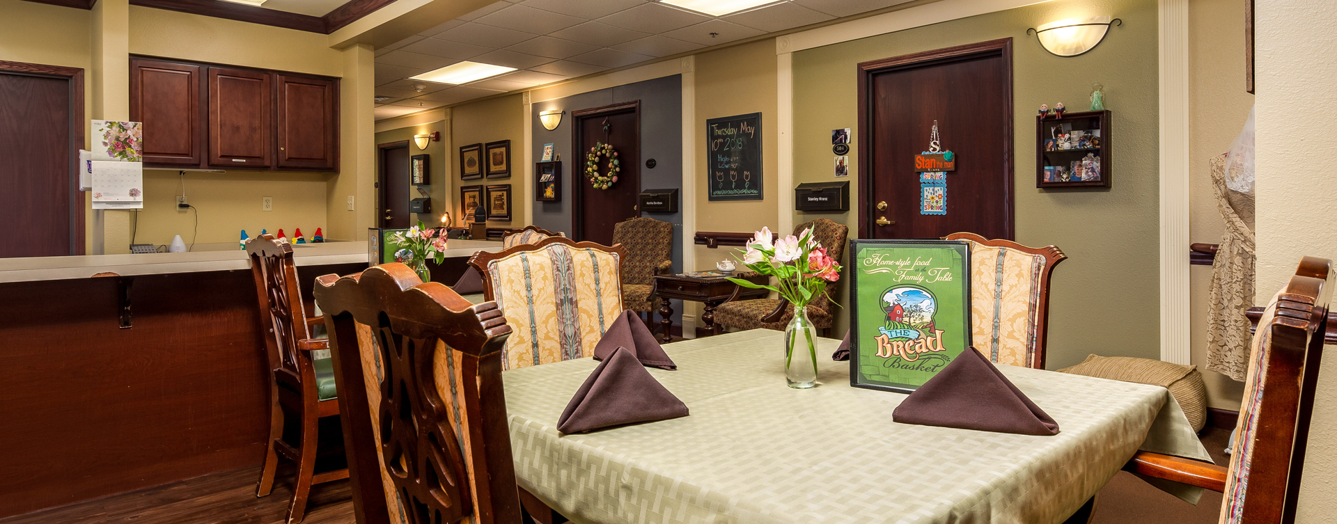 Mary B’s country kitchen helps establish routines, creates activities and triggers a sense of meal time at Bickford of Okemos