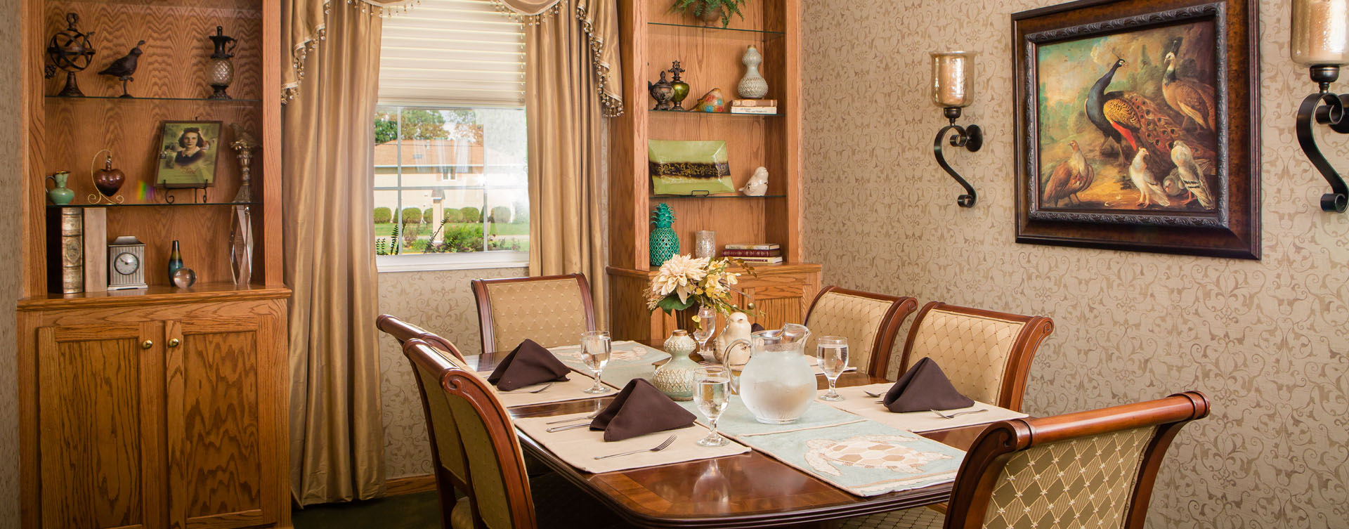 Food is best when shared with family and friends in the private dining room at Bickford of Macomb