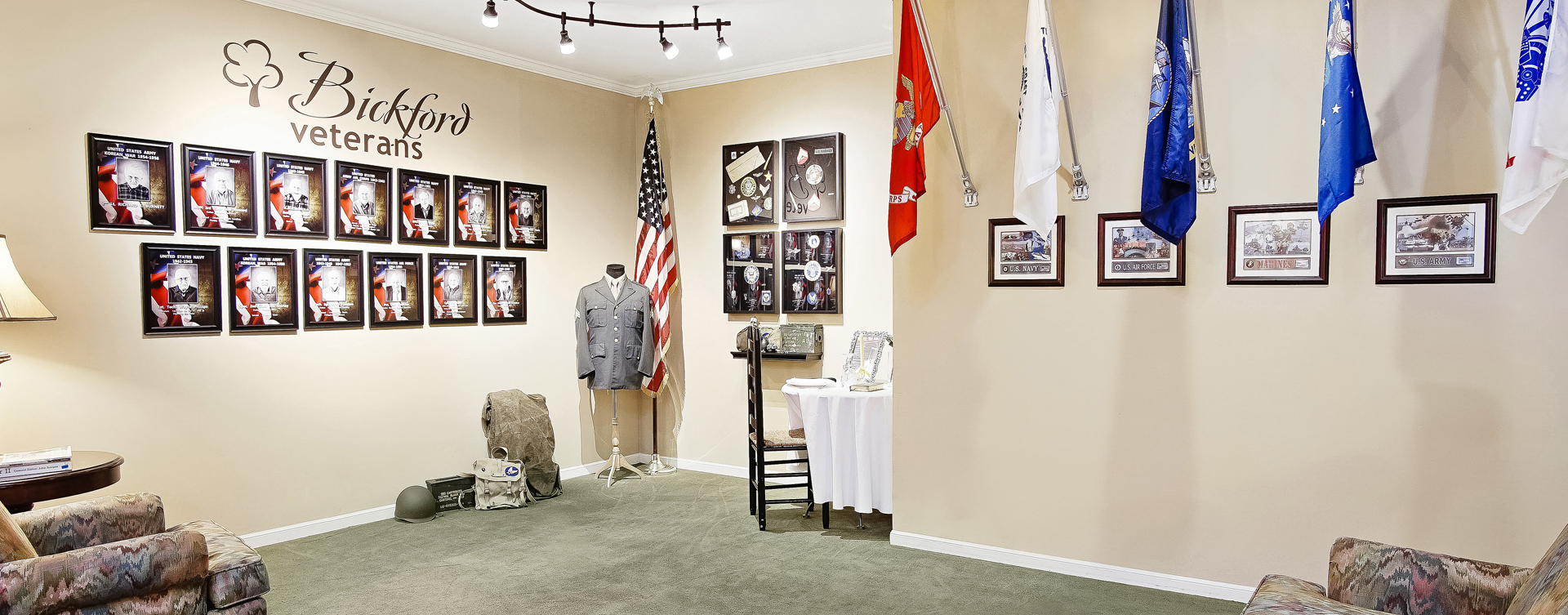 We salute all veteran residents on our Wall of Honor at Bickford at Mission Springs