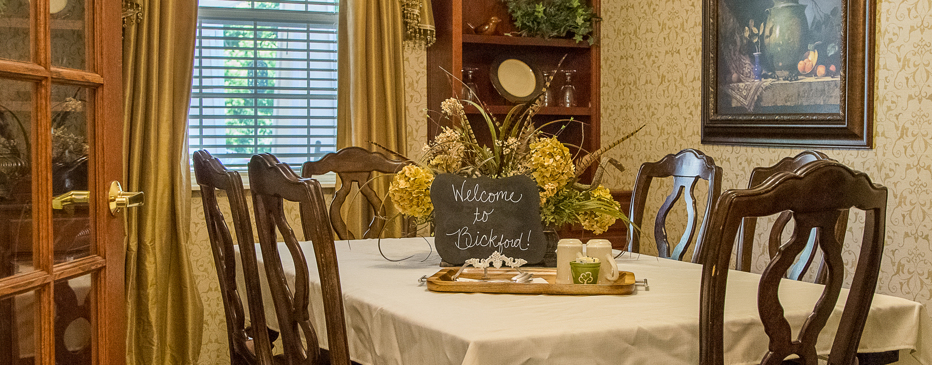 Food is best when shared with family and friends in the private dining room at Bickford of Moline