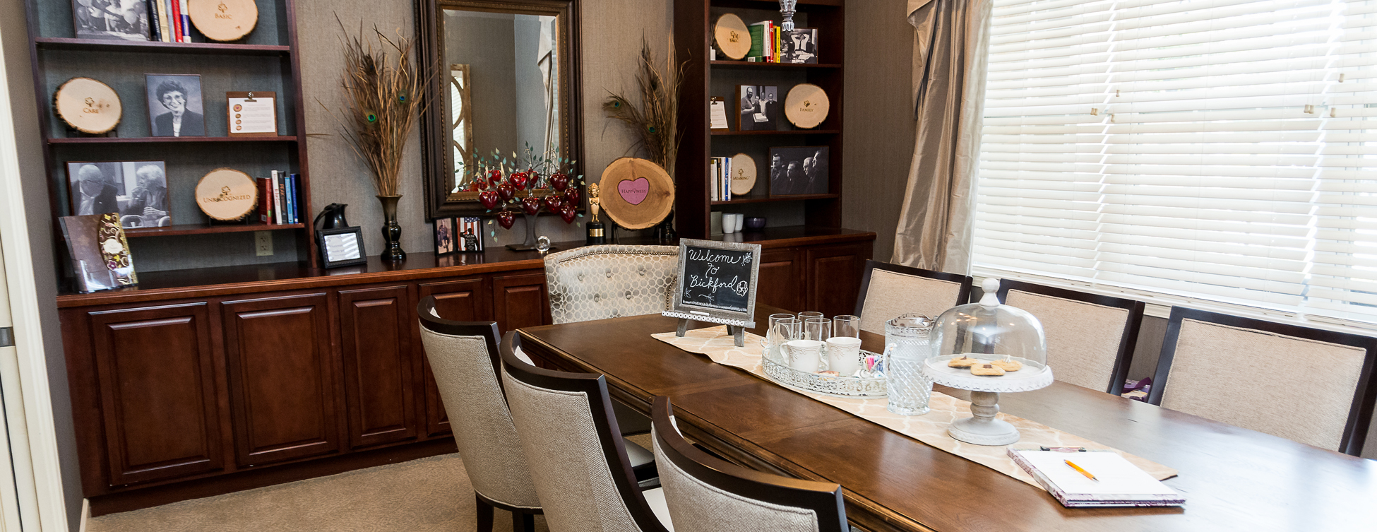 Food is best when shared with family and friends in the private dining room at Bickford of Oswego