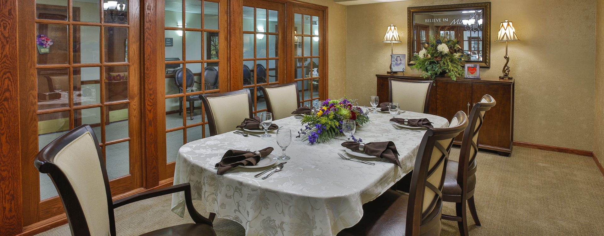 Celebrate special occasions in the private dining room at Bickford of Peoria