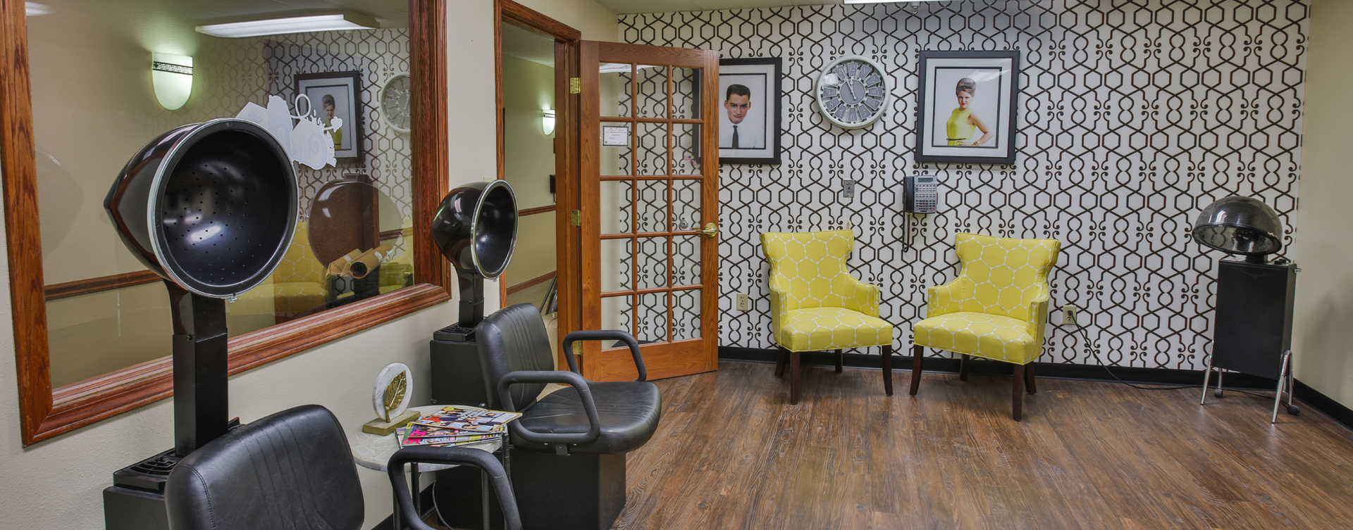 Receive personalized, at-home treatment from our stylist in the salon at Bickford of Peoria