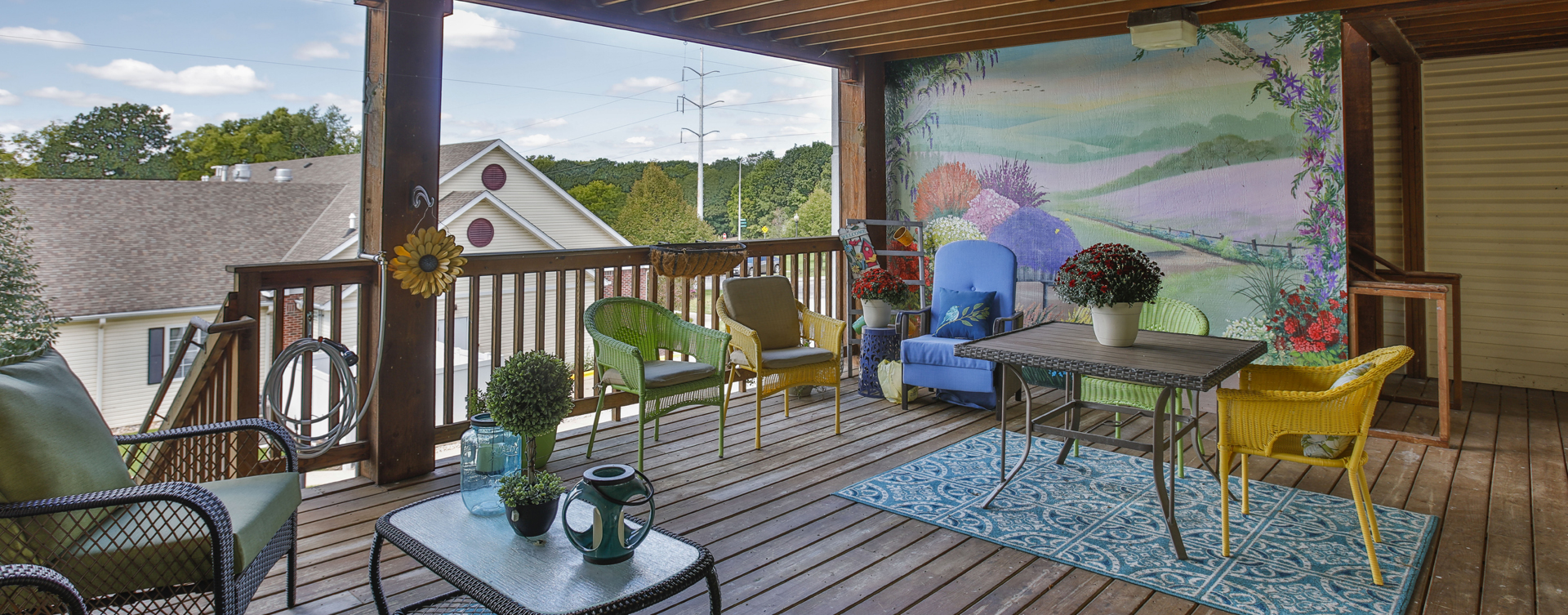 Enjoy the outdoors in a whole new light by stepping onto our back deck at Bickford of Peoria