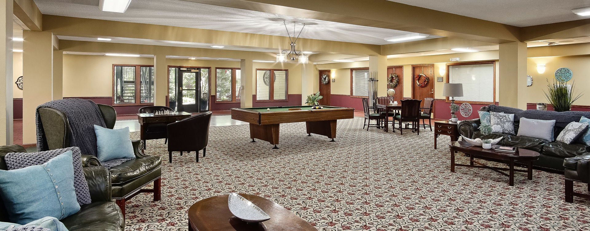 Enjoy a game of pool with friends at Bickford of Raytown