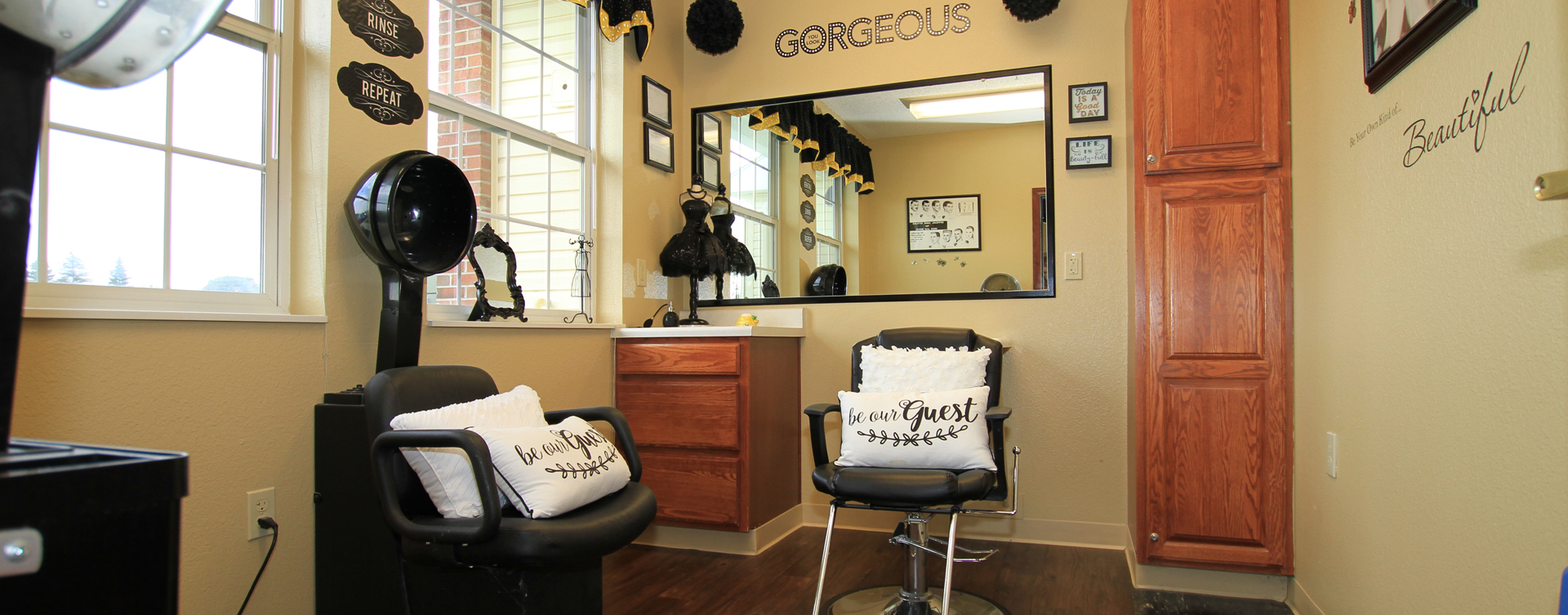 Receive personalized, at-home treatment from our stylist in the salon at Bickford of Saginaw Township