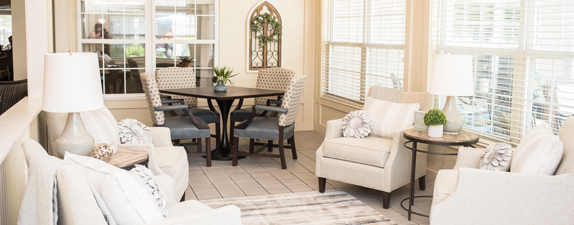Relax in the warmth of the sunroom at Bickford of Sioux City
