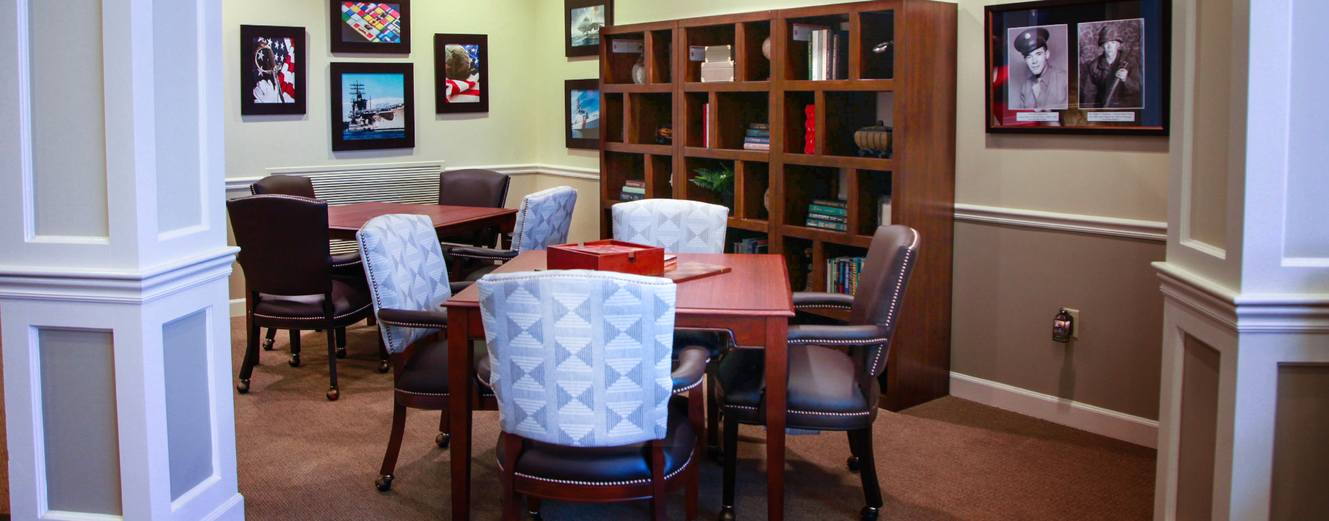Enjoy a good card game with friends in the activity room at Bickford of St. Charles