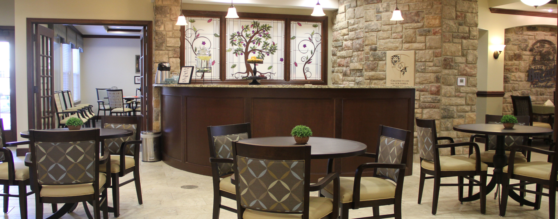 Intimate enough to entertain your closest family; you can even host your next get together in the bistro at Bickford of Tinley Park