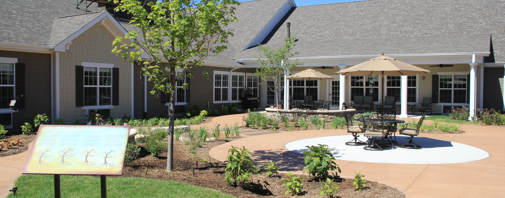 Enjoy the outdoors in a whole new light by stepping into our secure courtyard at Bickford of Tinley Park